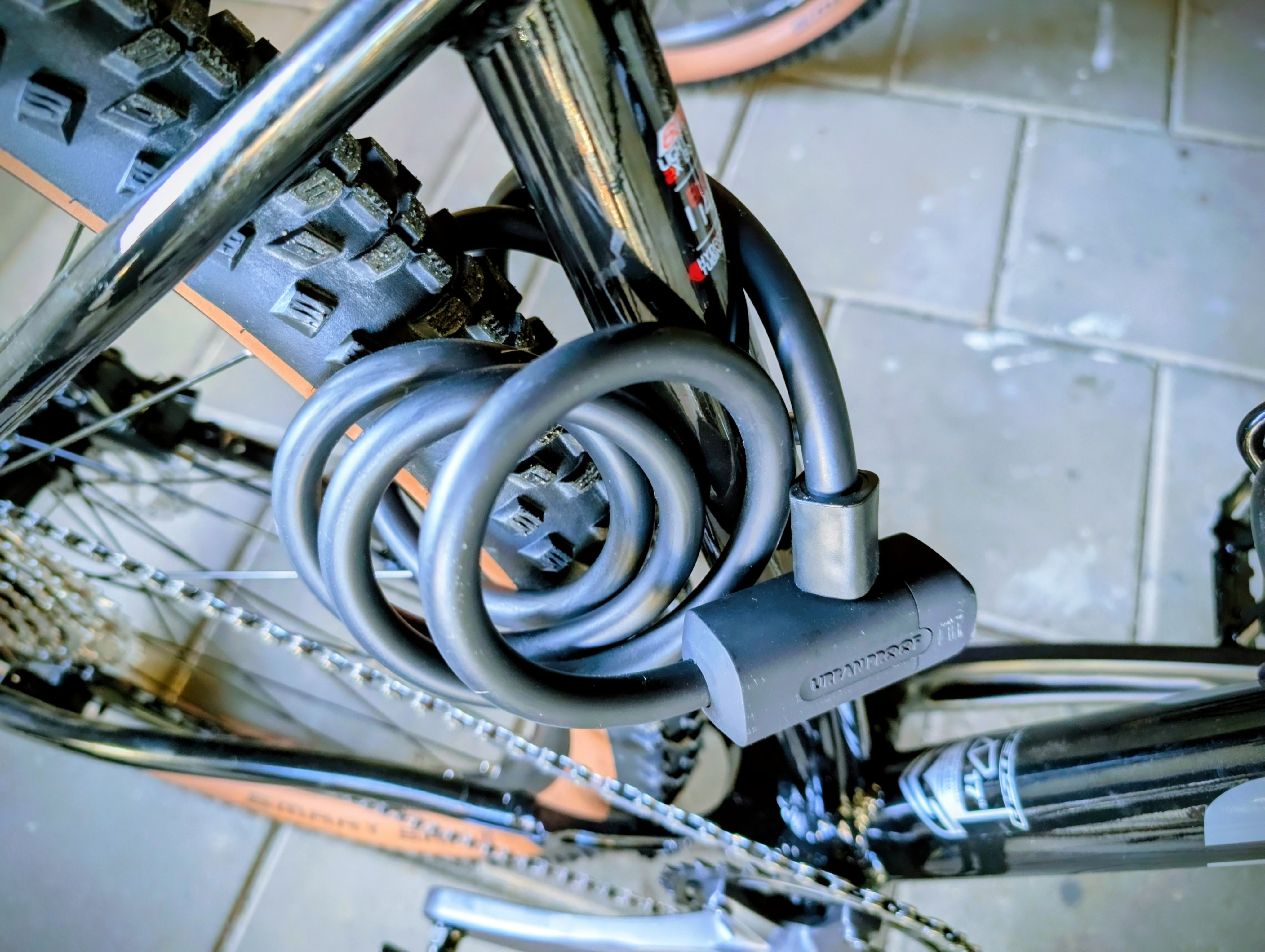 Bike lock of MTB Twente when returning the mountain bike