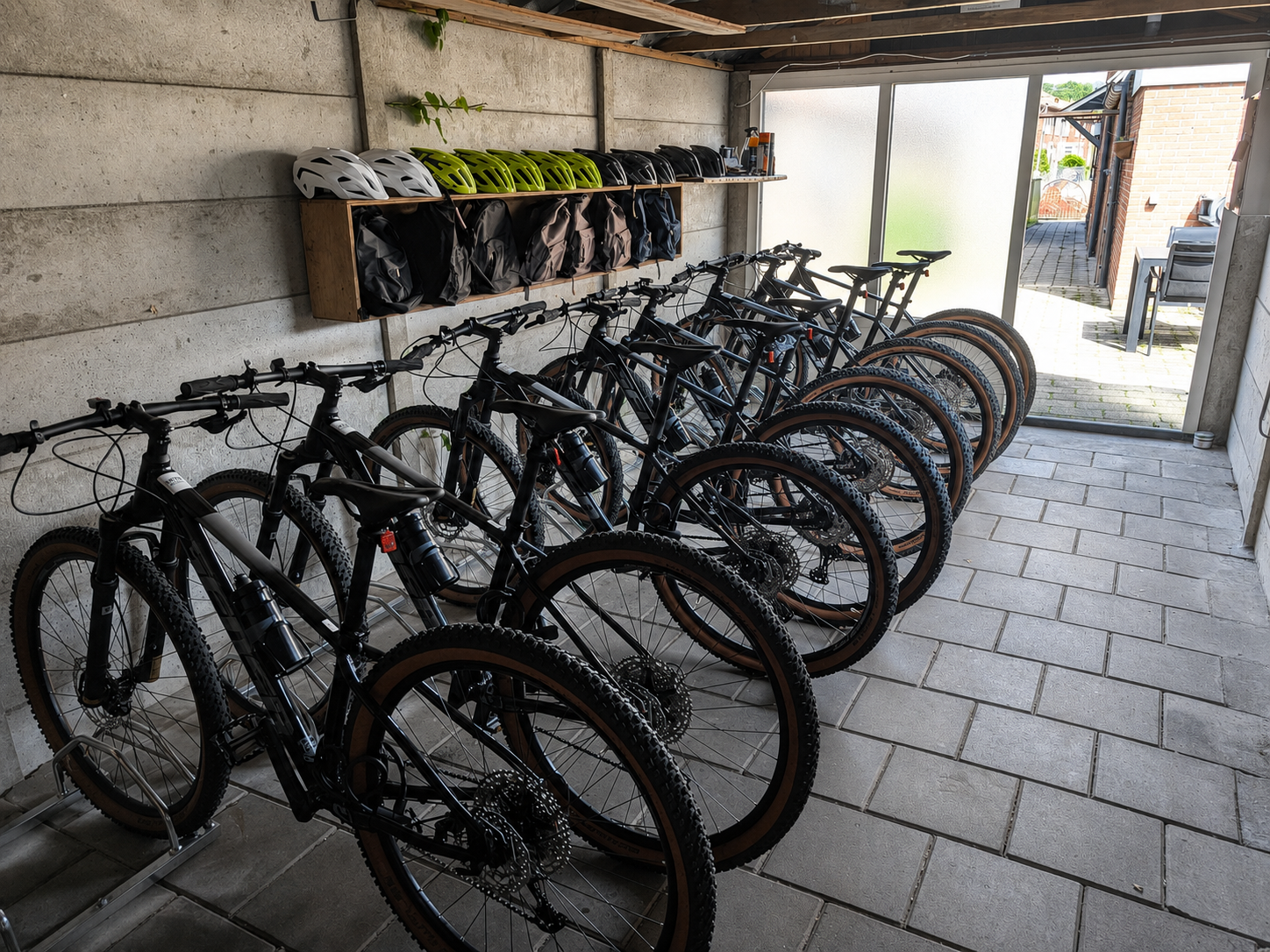 Mountainbikes im Kiosk von MTB Twente